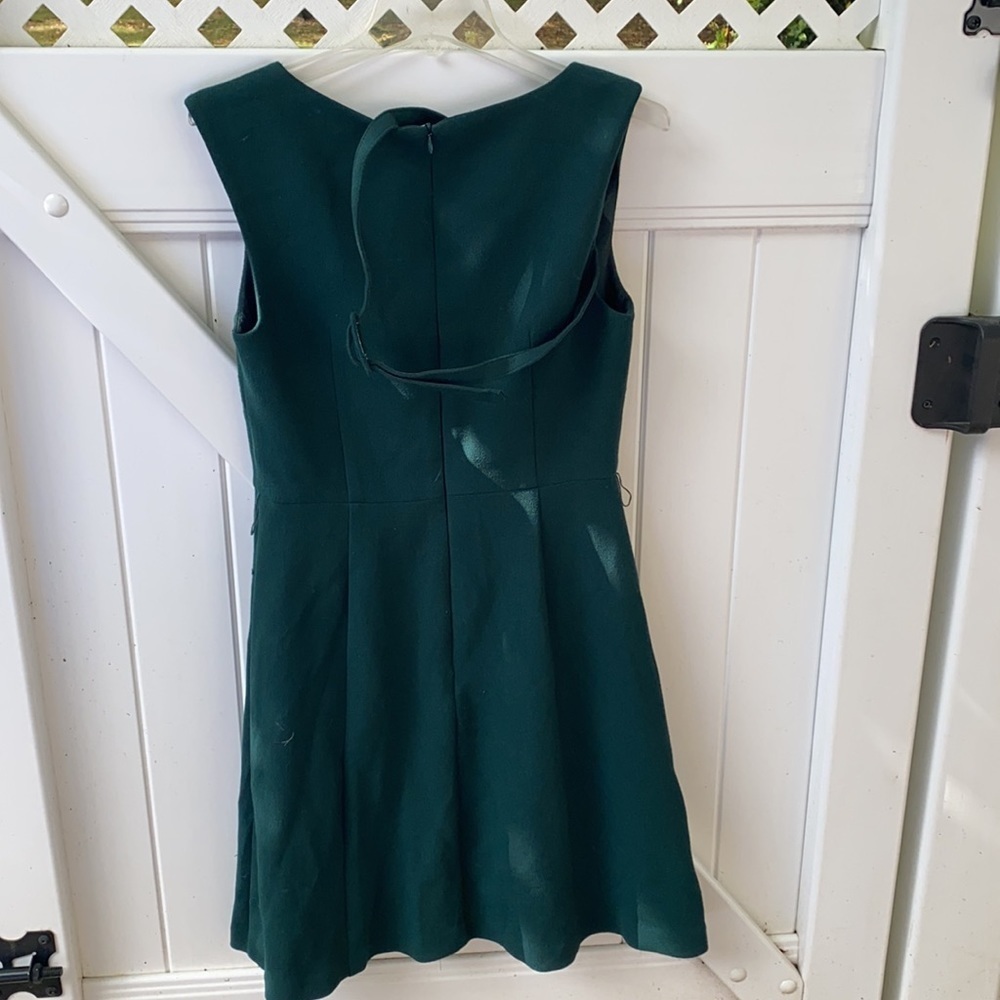 Trina Turk olive green dress with belt size: 8 - Picture 6 of 9